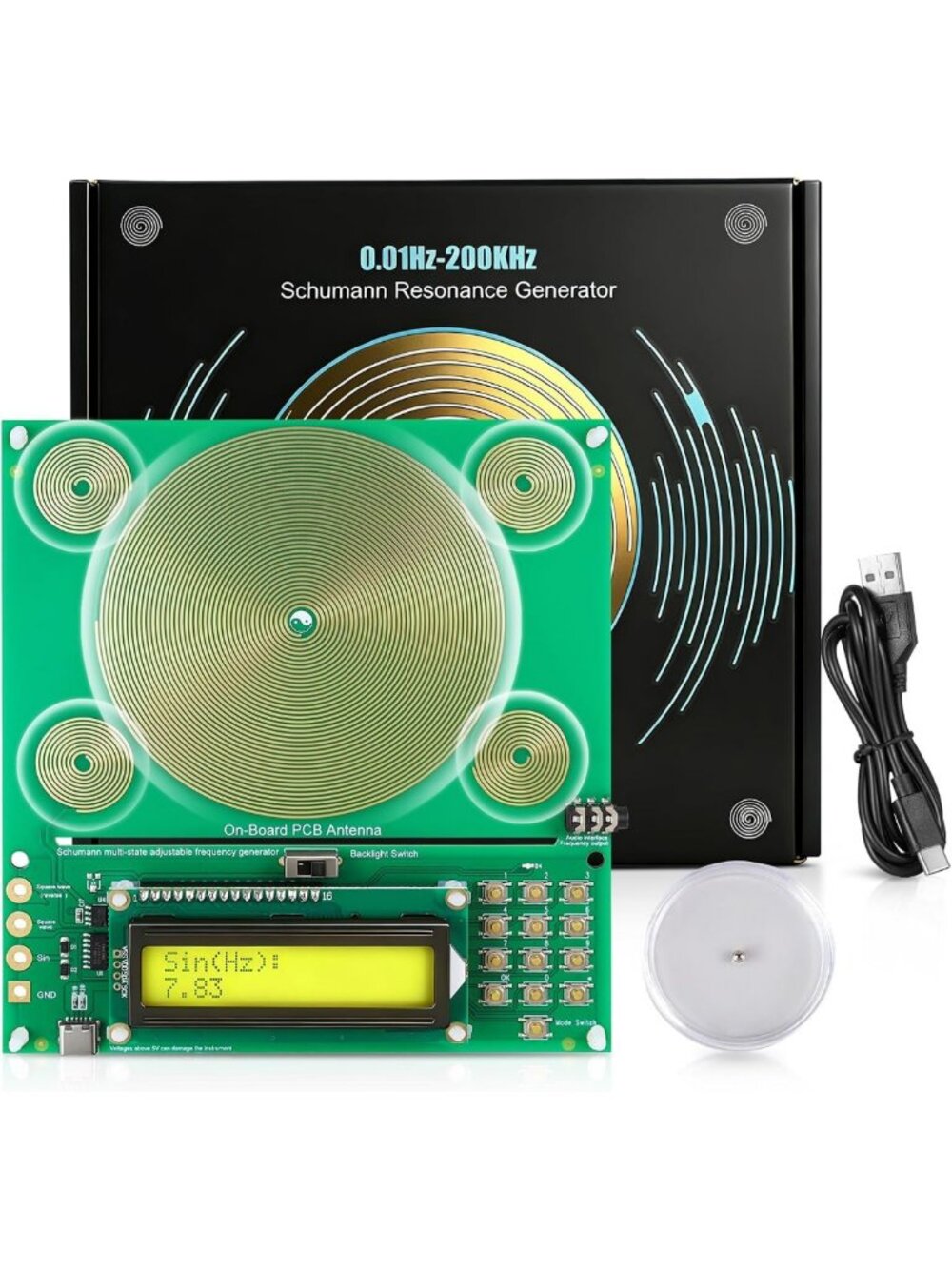Adjustable Healing Frequency Generator, 0.01Hz-200kHz, Wellness & Energy Boost